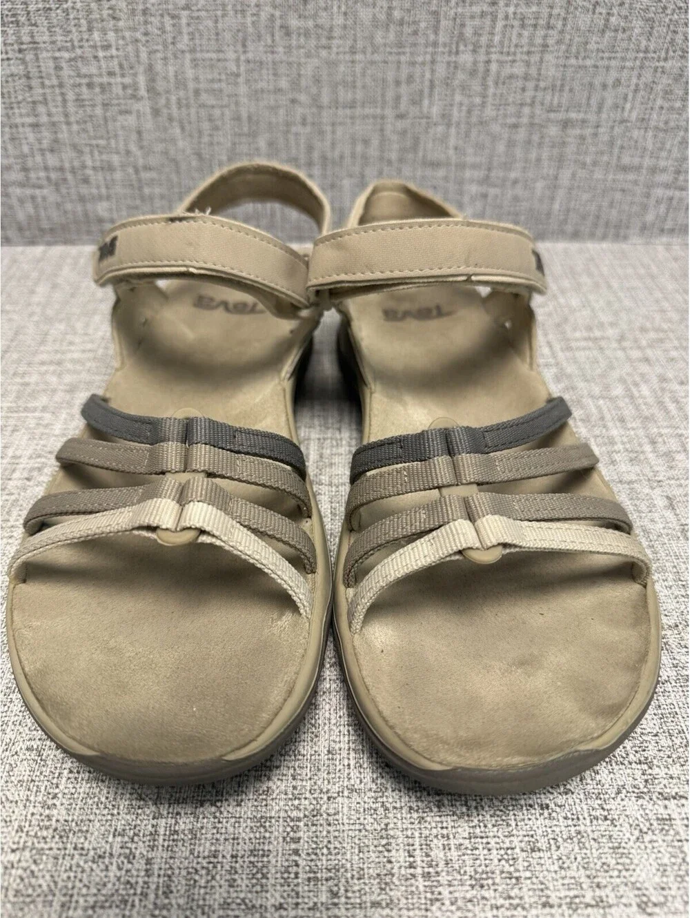 Teva Sandals Womens Sz 8 Taupe Elzada Strappy Casual Hiking Outdoors Comfort